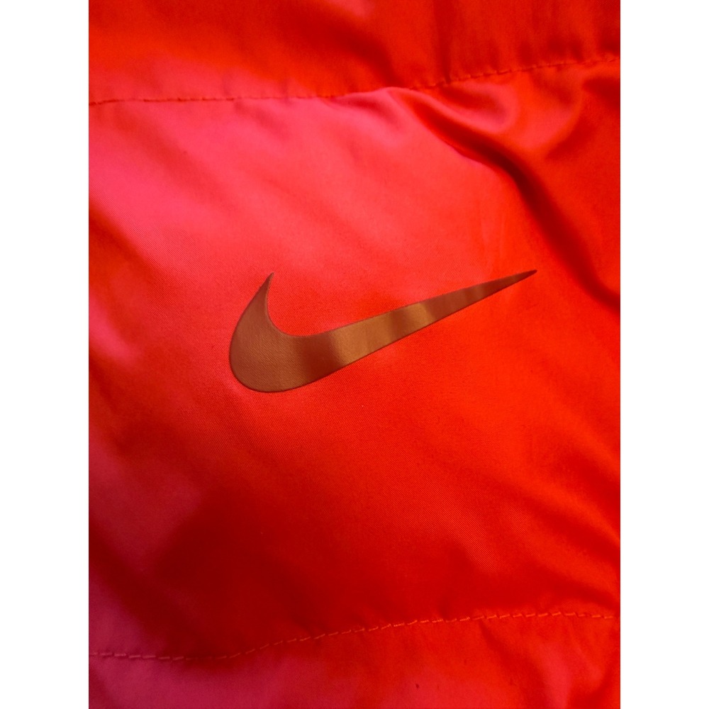 Nike Reversible Puffer Vest Mens M Red Blue Excellent Quilted Full Zip Swoosh - Picture 8 of 11